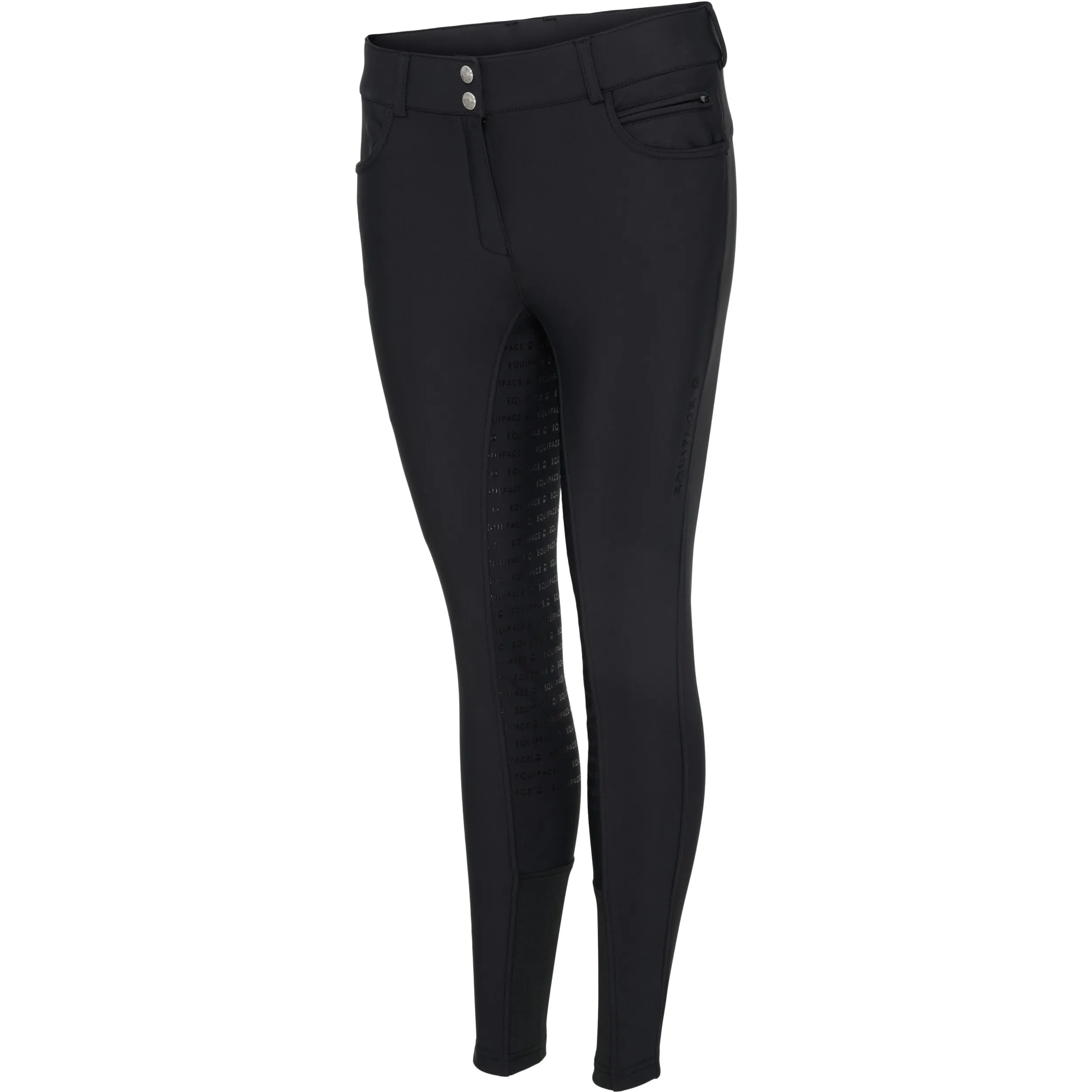 Damen Winter Reithose Silikon Vollbesatz JANET Softshell schwarz