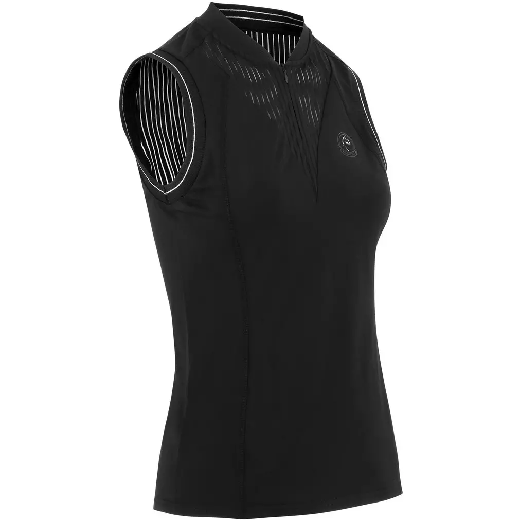 Damen Funktionstop MARGOT mit Mesheinsätzen schwarz Damen Funktionstop MARGOT mit Mesheinsätzen schwarz