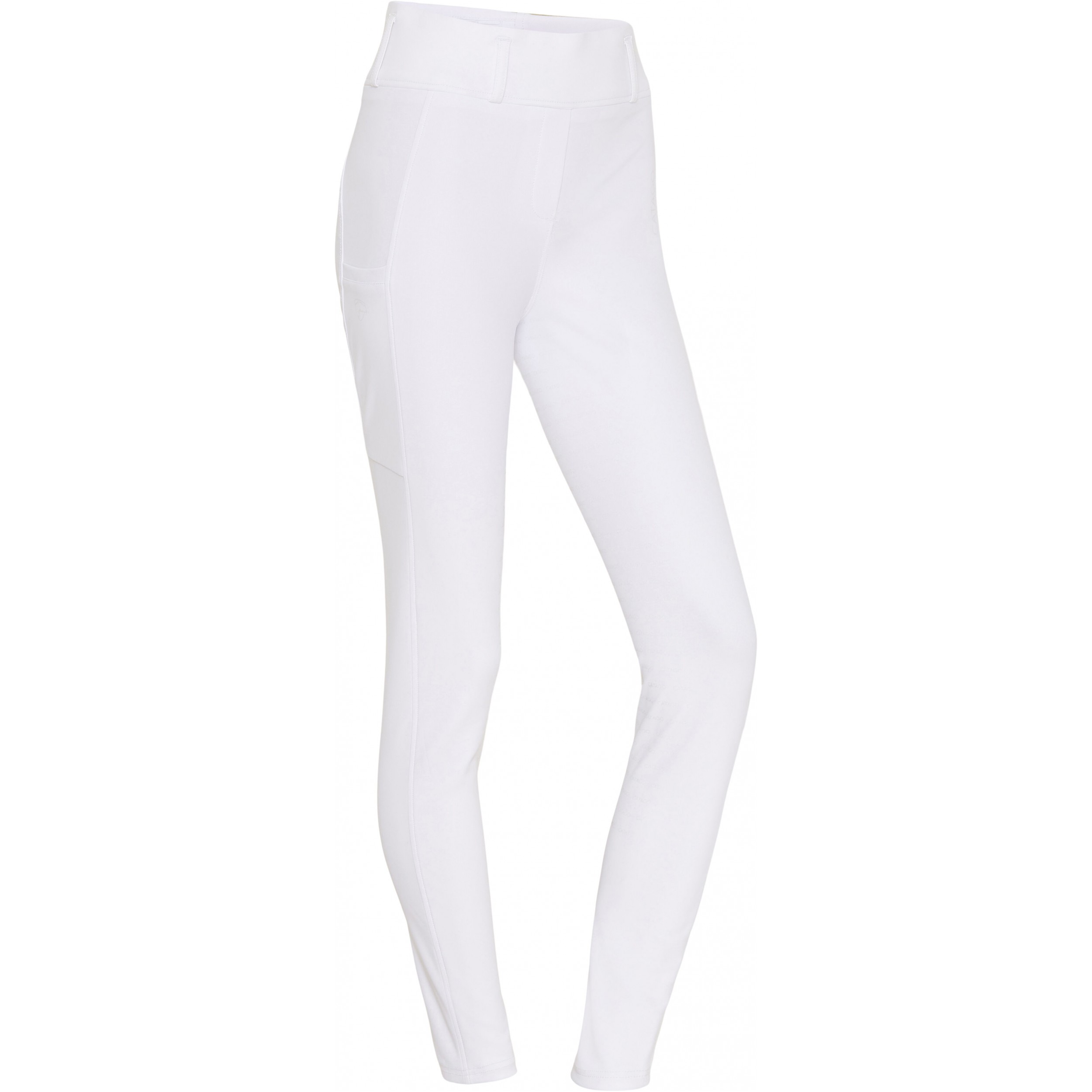 Damen Reitleggings Silikon Vollbesatz RIVER F/G mit Gürtelschlaufen weiß