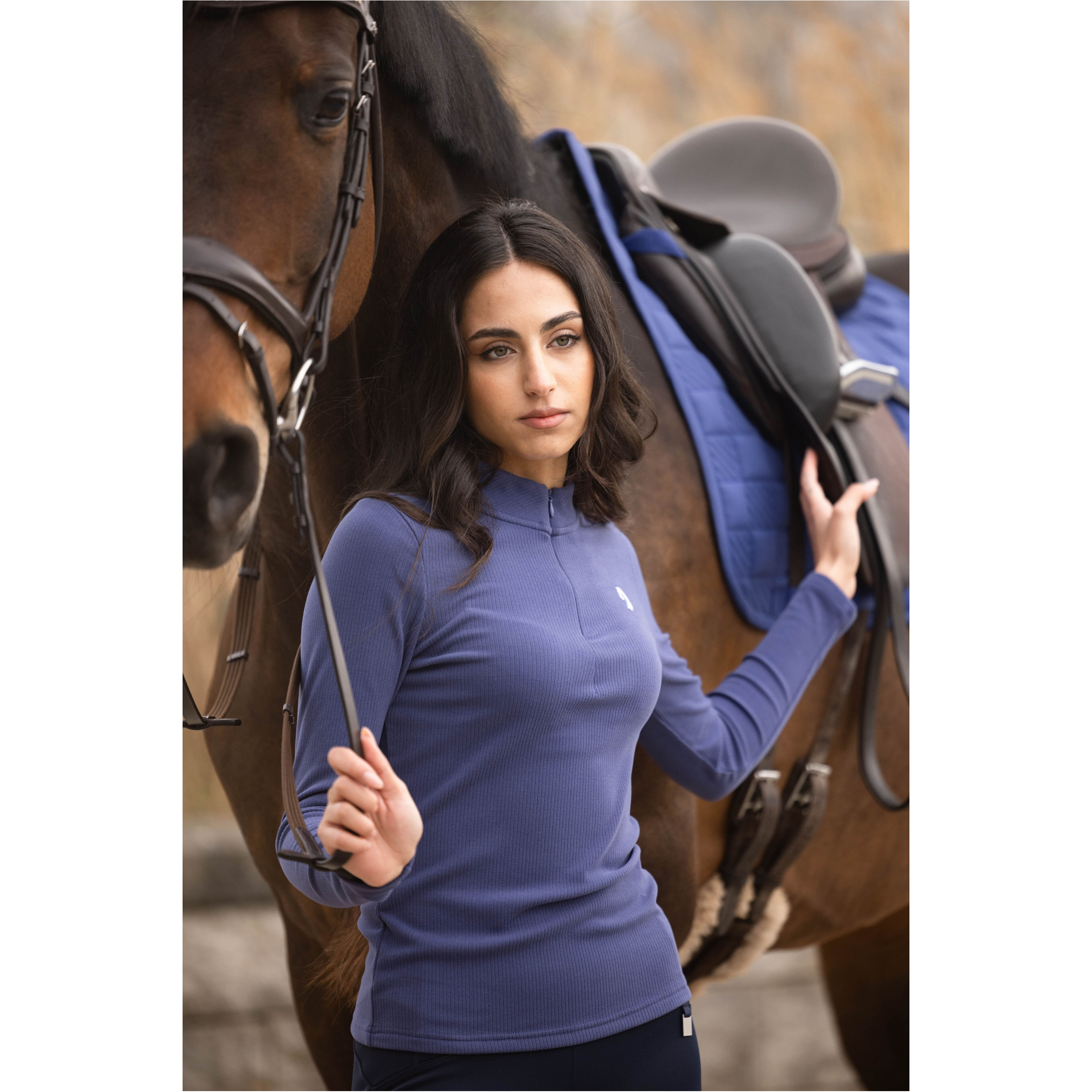 Damen Langarmshirt AREZZO SOFT indigo