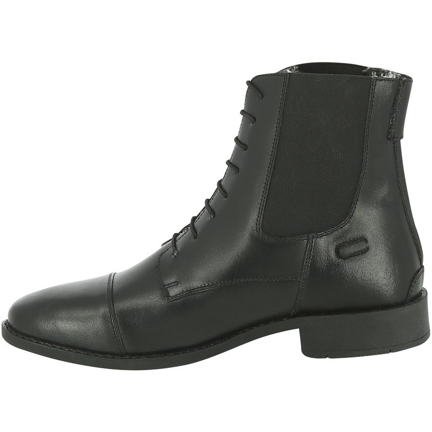 Winter Kinder Reitstiefeletten LACETS Leder schwarz