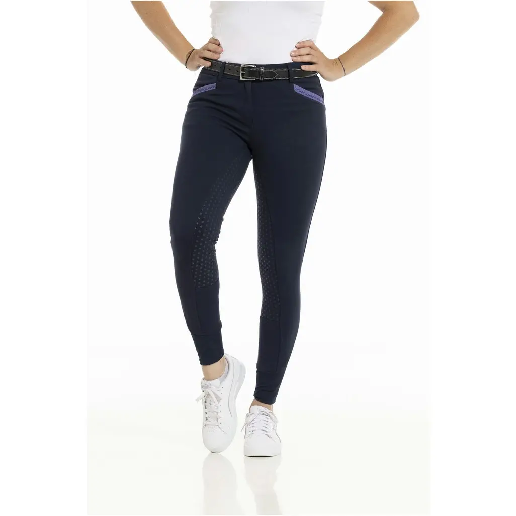 Damen Reithose Silikon Vollbesatz KYLIE marineblau