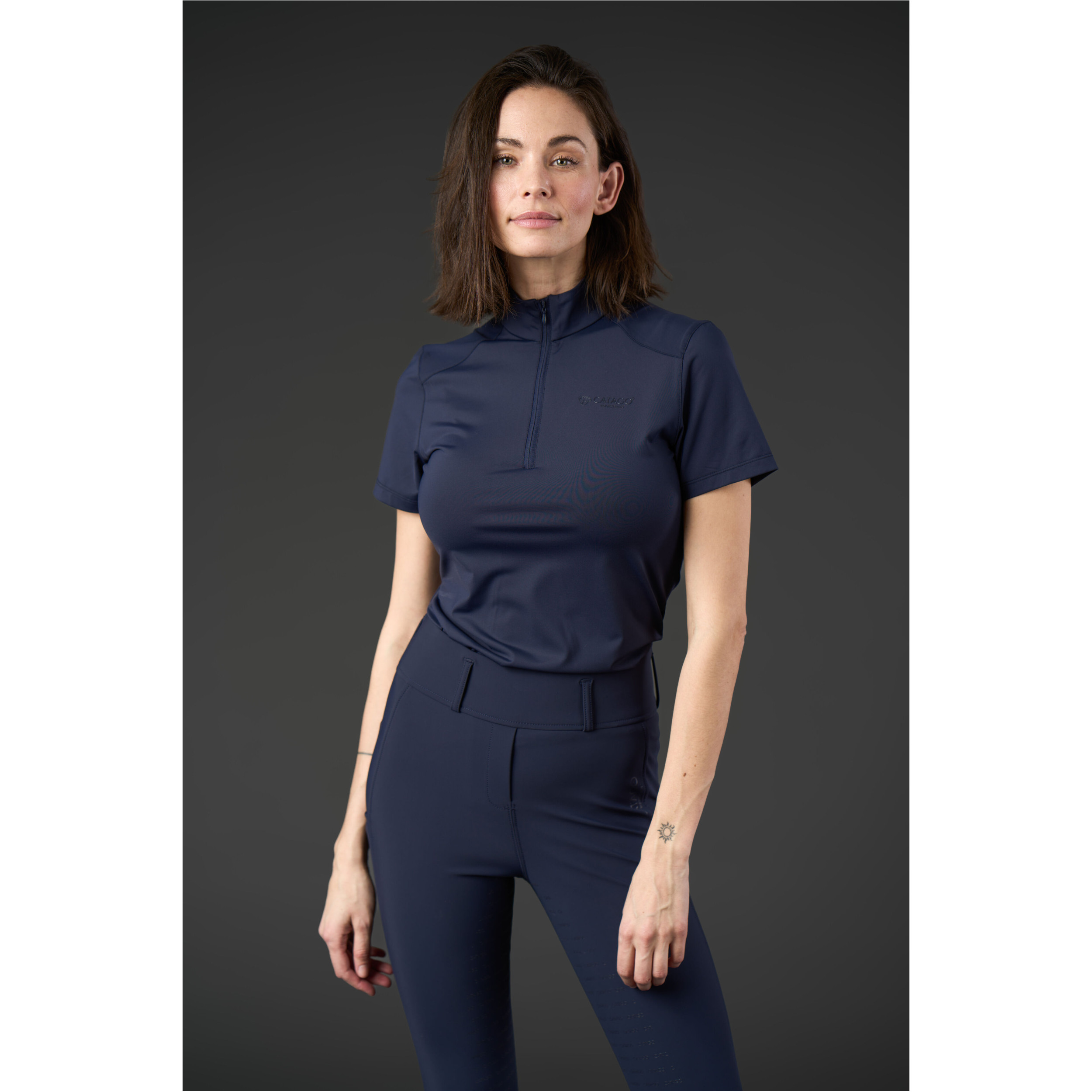 Damen Turniershirt Kurzarm THELMA navy