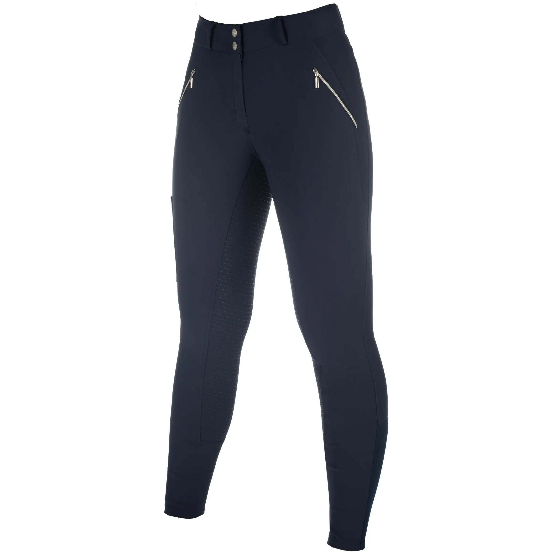 Kinder Reithose Silikon Vollbesatz LIA HIGH WAIST dunkelblau