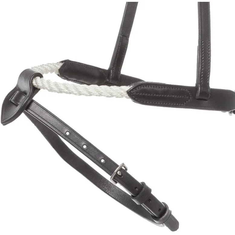 Seilreithalfter englisch kombiniert ROPE schwarz