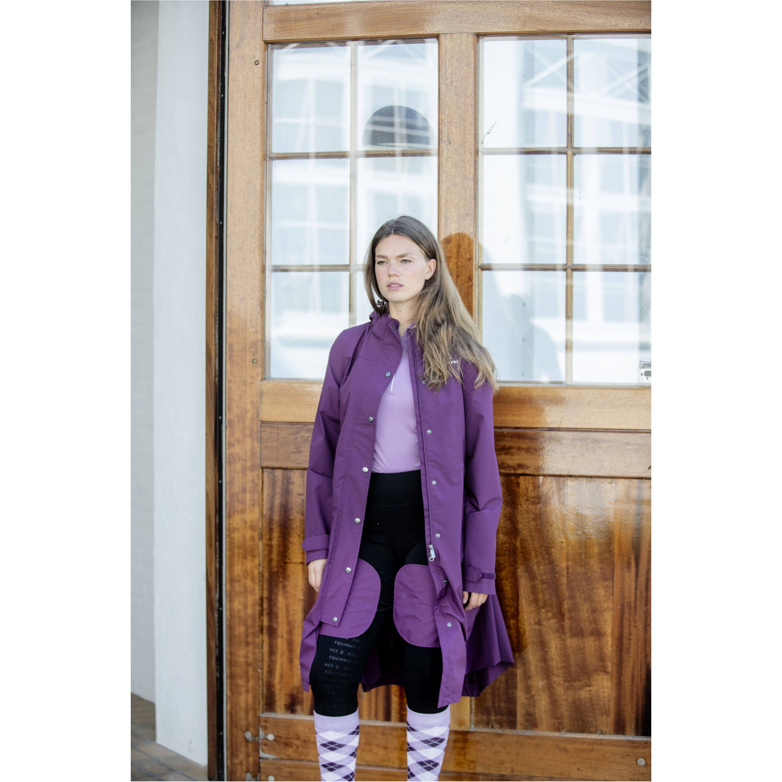 Damen Reitregenmantel HEAVEN italian plum