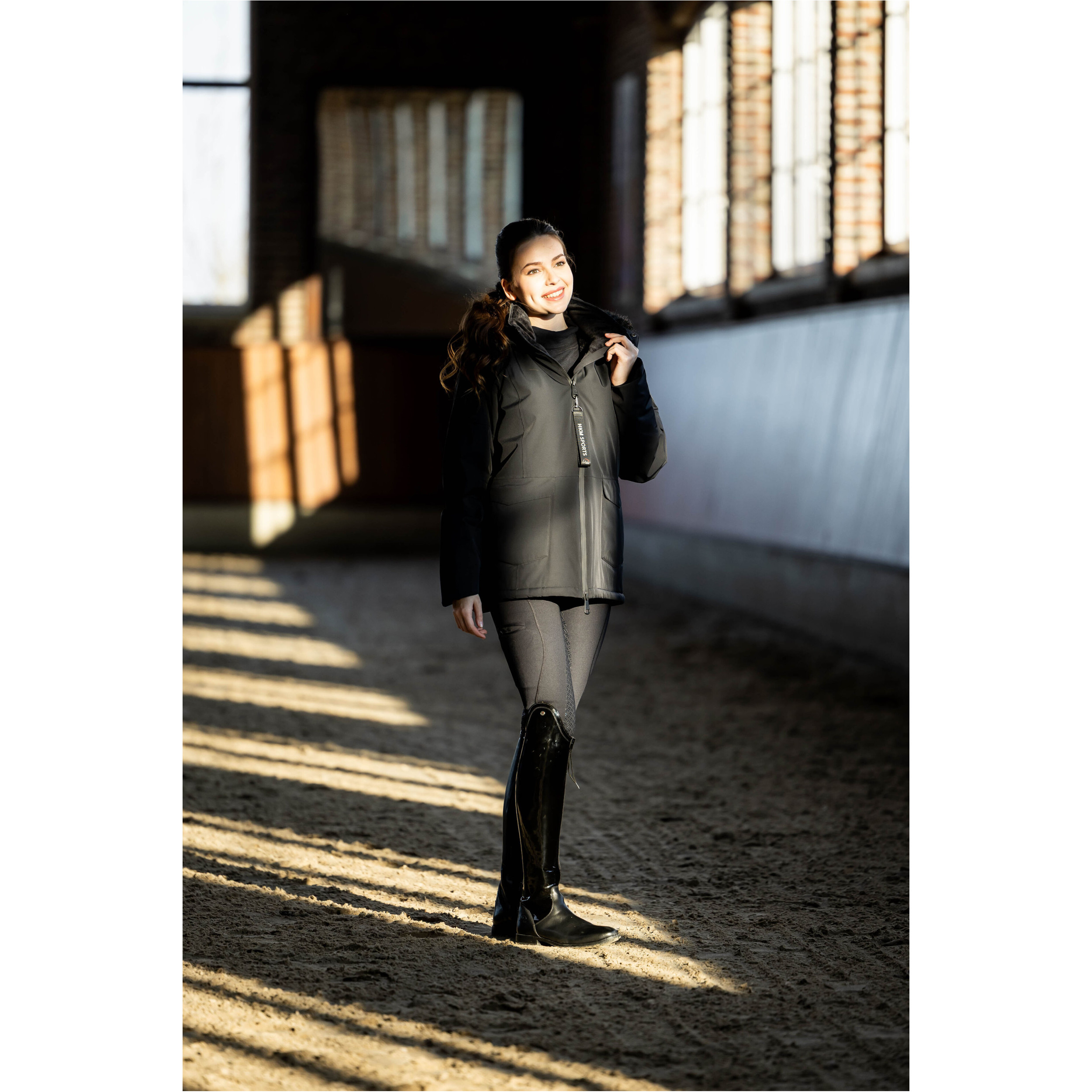 Winter Damen Reitleggings Silikon Vollbesatz RIO schwarz