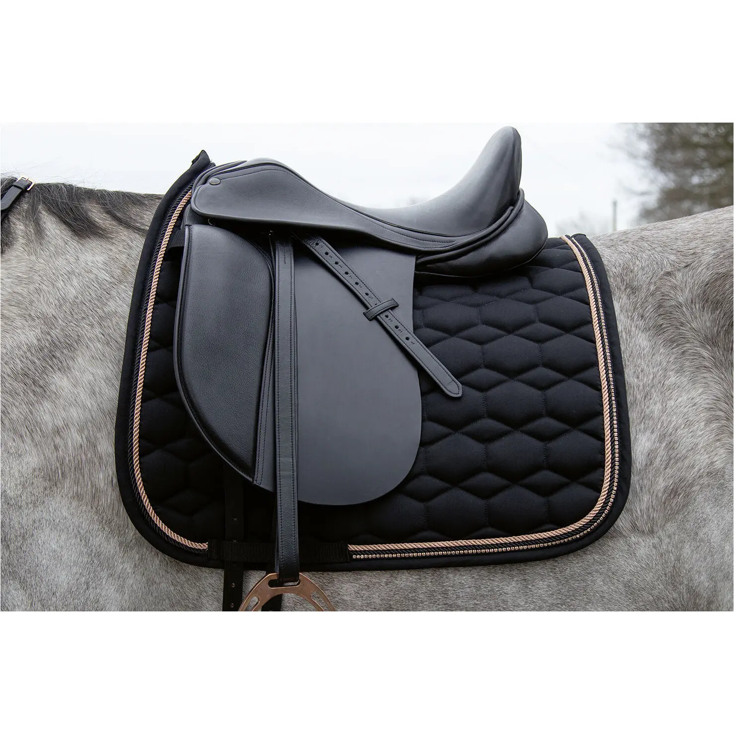 Schabracke ROSEGOLD GLAMOUR STYLE schwarz/rosegold