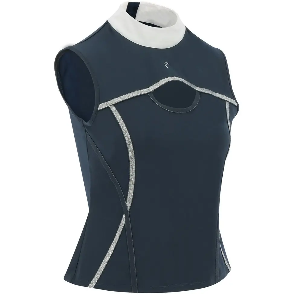 Damen Turniershirt PUEBLA Cut Out marineblau/grau