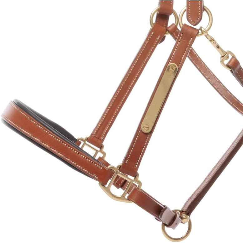 Lederhalfter BENNET cognac/messing