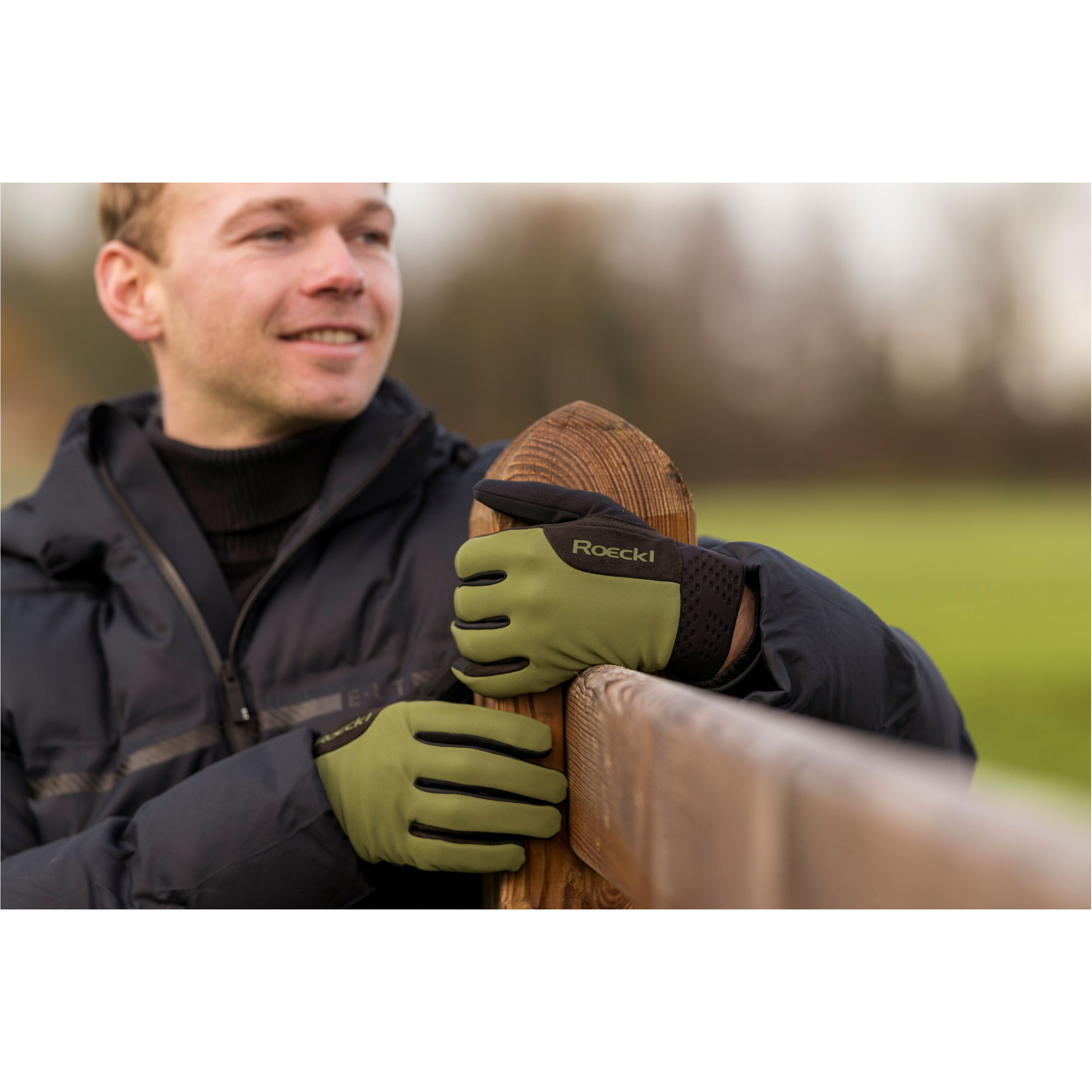 Winter Reithandschuhe WOLFACH olive reflect