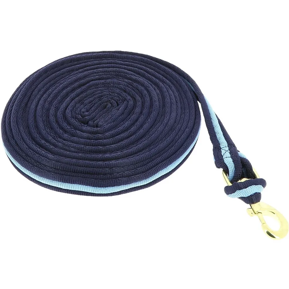 Longierleine weich gepolstert marineblau/hellblau