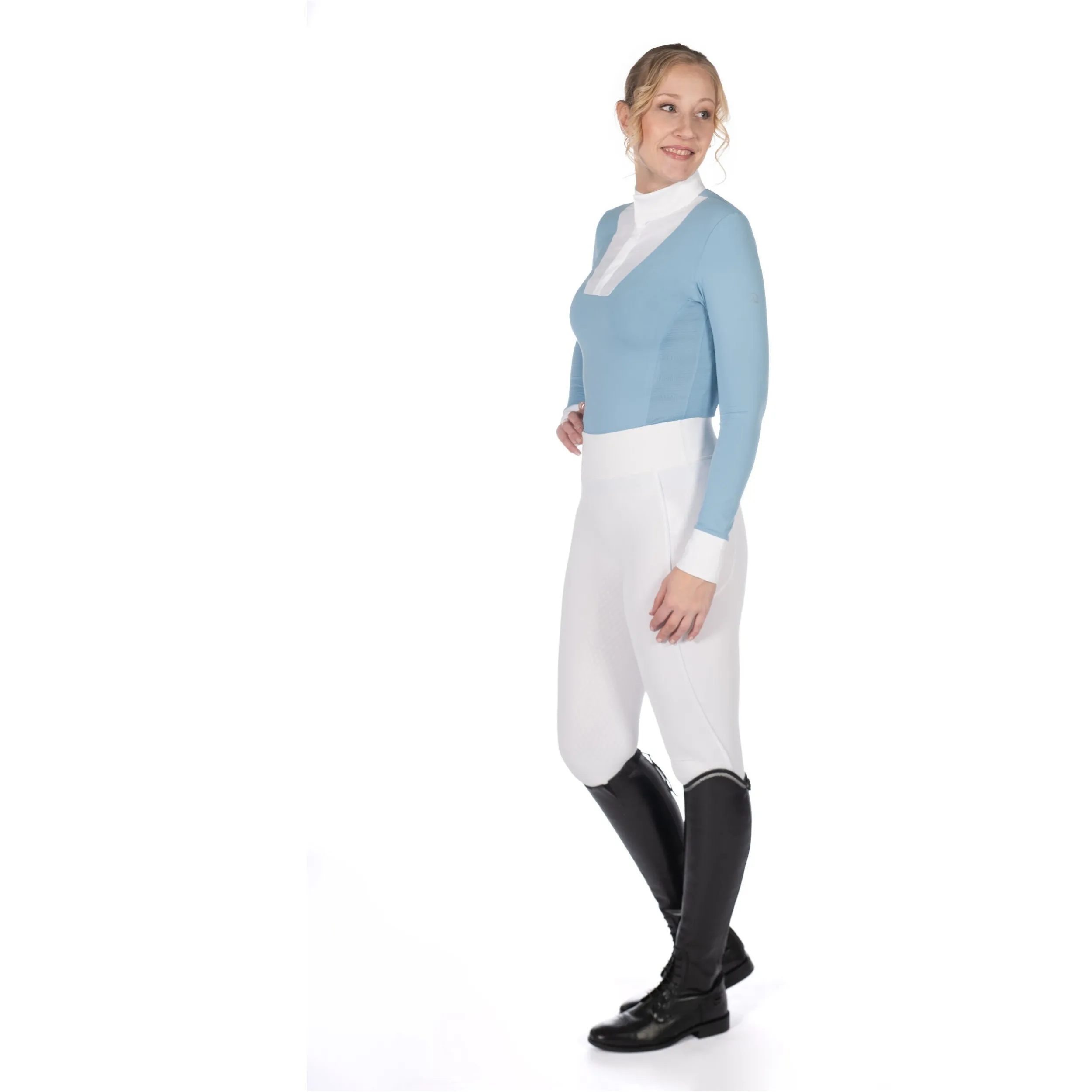 Damen Turniershirt Langarm VIRGINIA eisblau