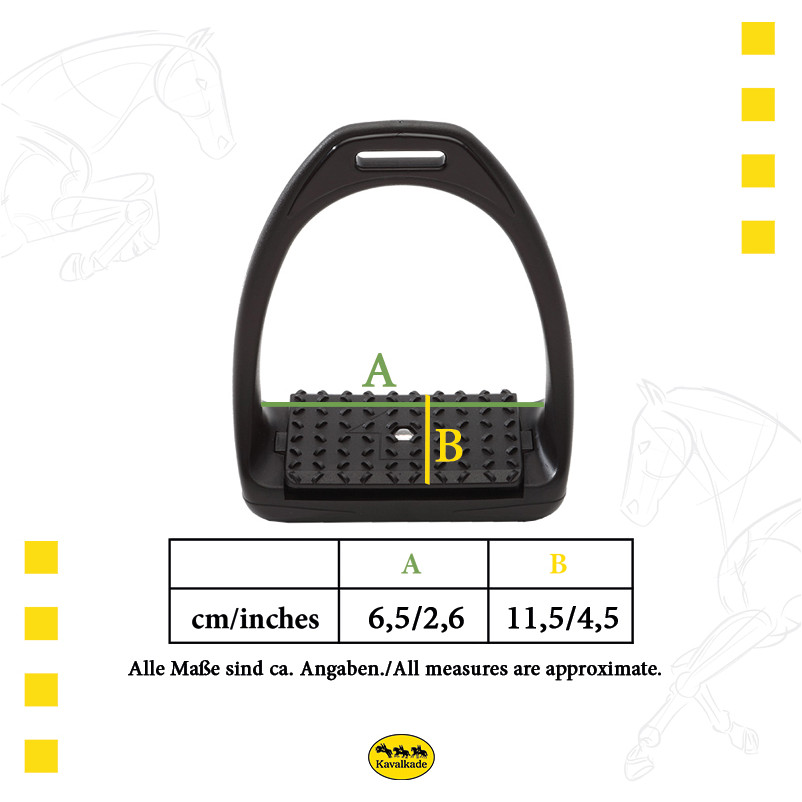 Steigbügel REFLEX schwarz/schwarz