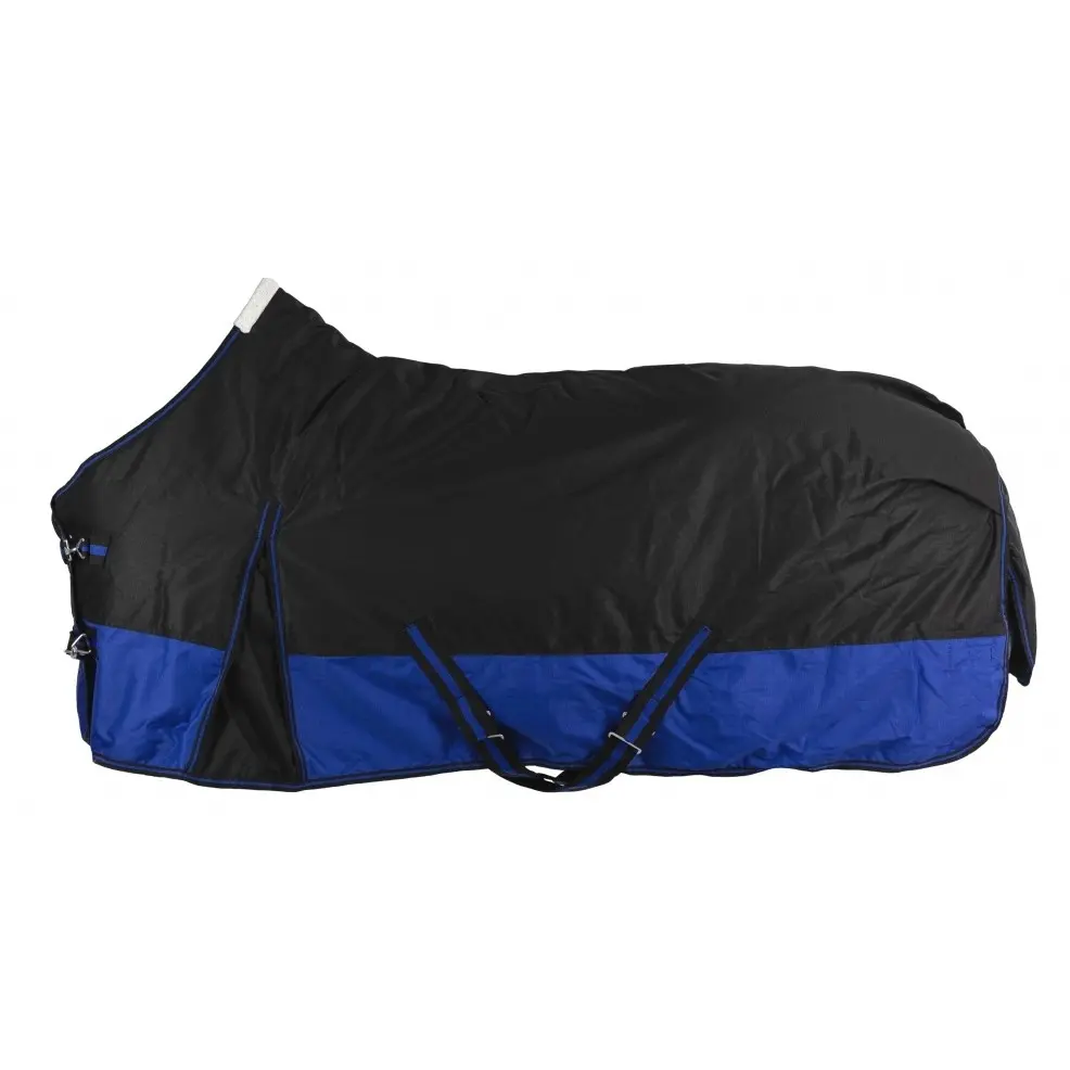 Weidedecke High Neck Polarfleece 600D BASICLINE schwarz/royalblau - Posten