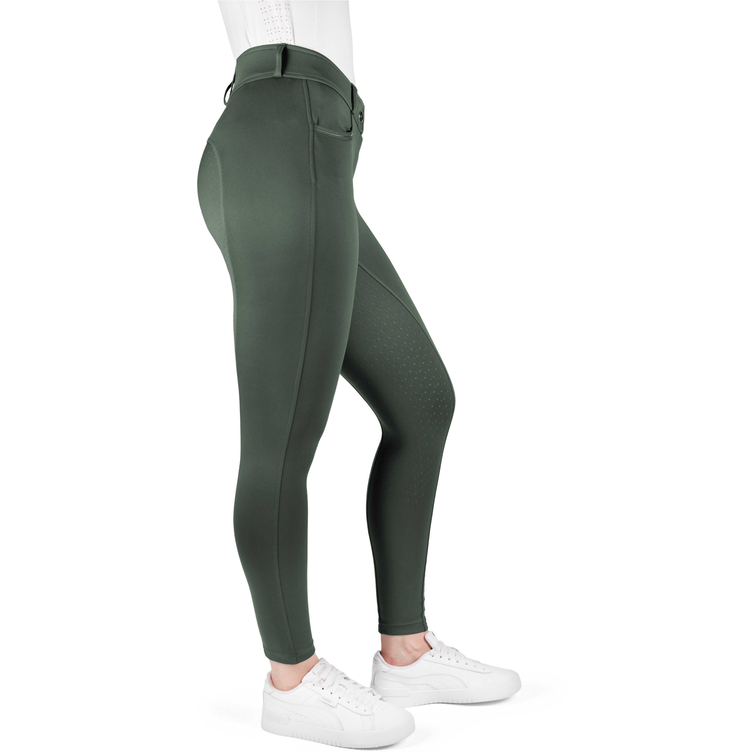 Damen Reithose Silikon Vollbesatz EK-CARLY khaki