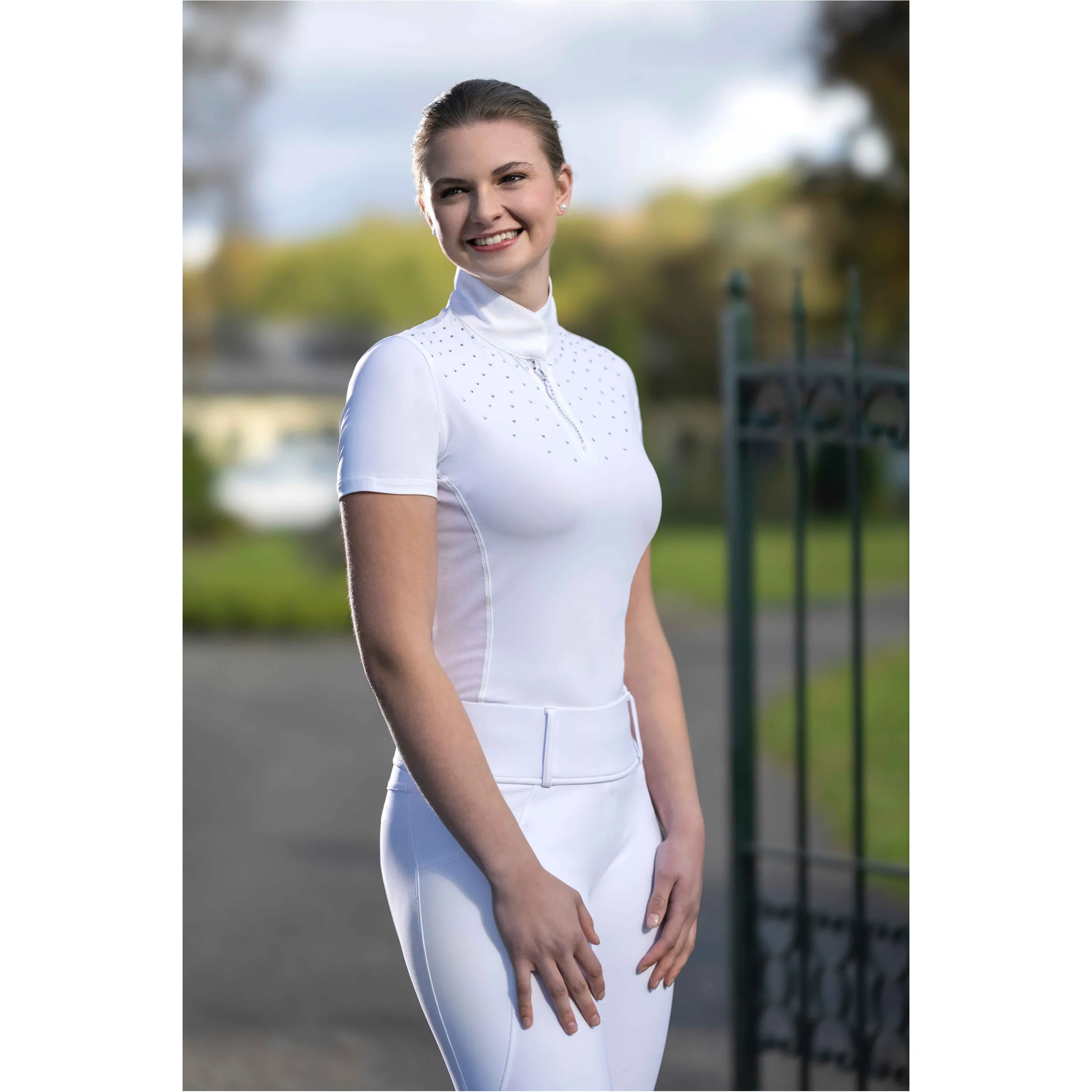 Damen Turniershirt Kurzarm SKADI weiß