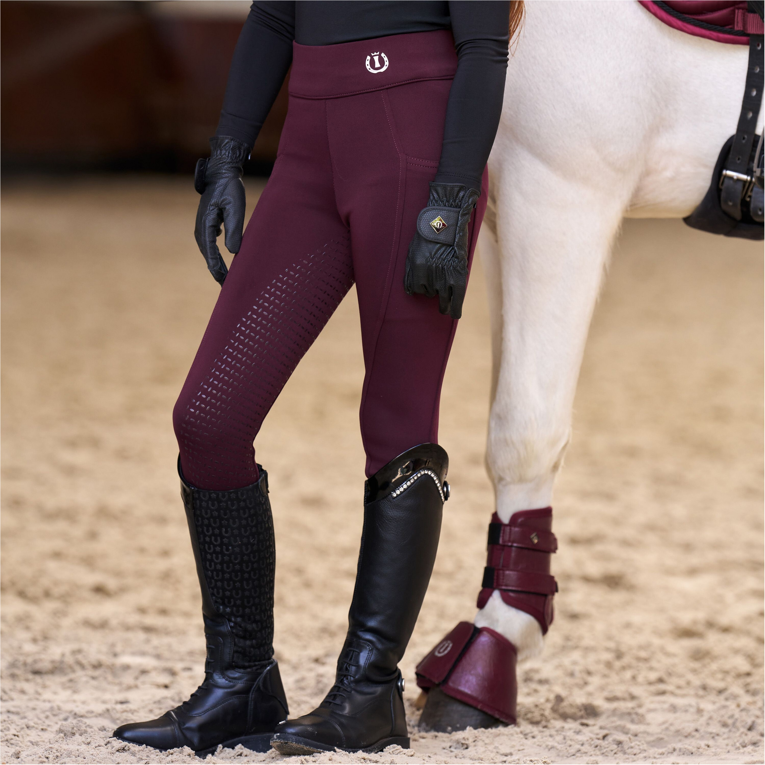Kinder Reitleggings Silikon Vollbesatz IRHTessy fig