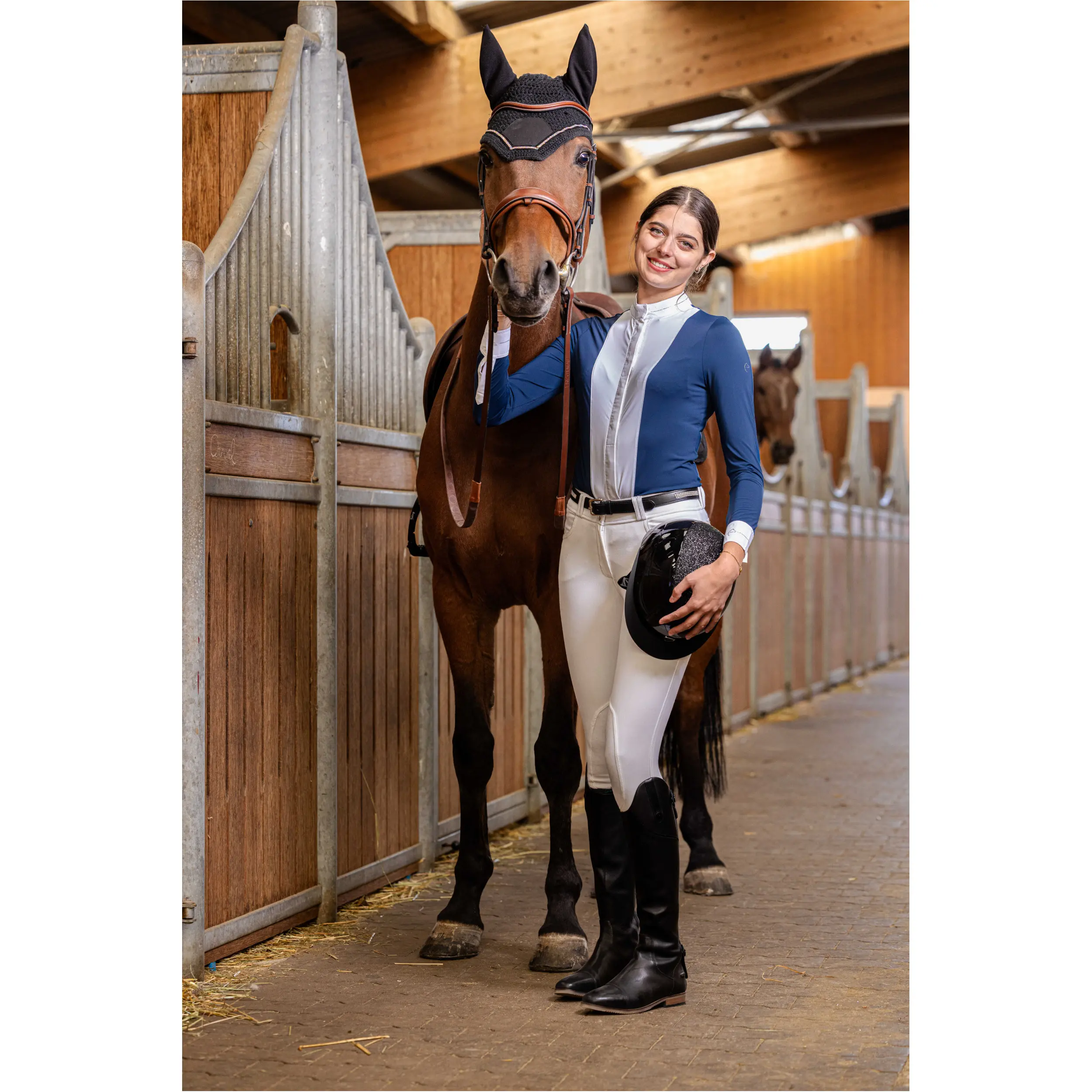 Damen Turnierbluse JULIA navy