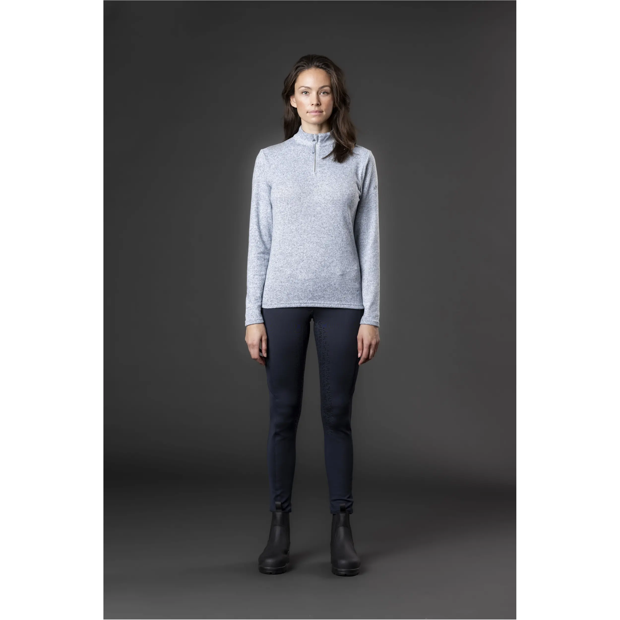 Damen Funktionsshirt Langarm STACEY half-zip blue fog