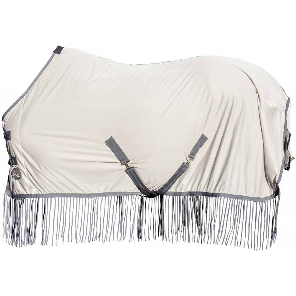 Fliegendecke FRINGES silber/grau