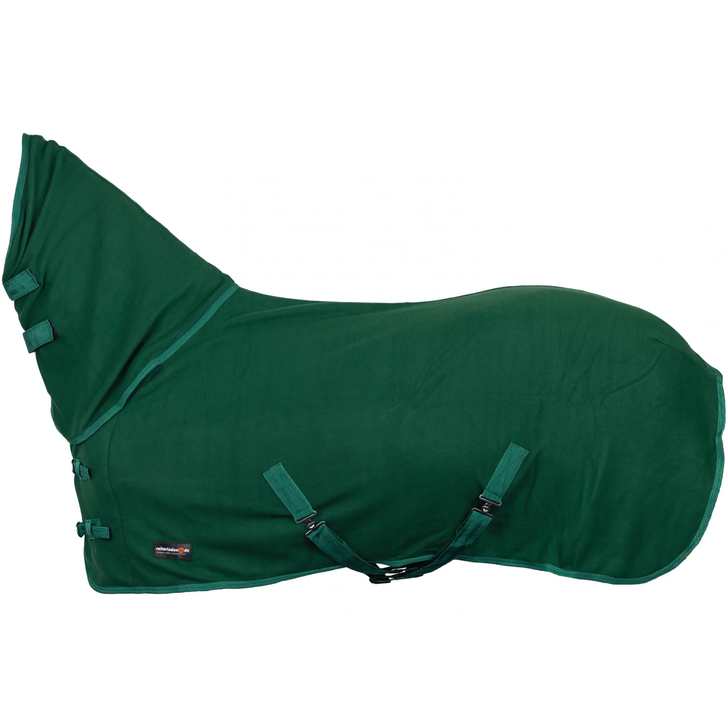 Abschwitzdecke mit Halsteil und Kreuzgurt (abnehmbar) BASICLINE dunkelgrün
