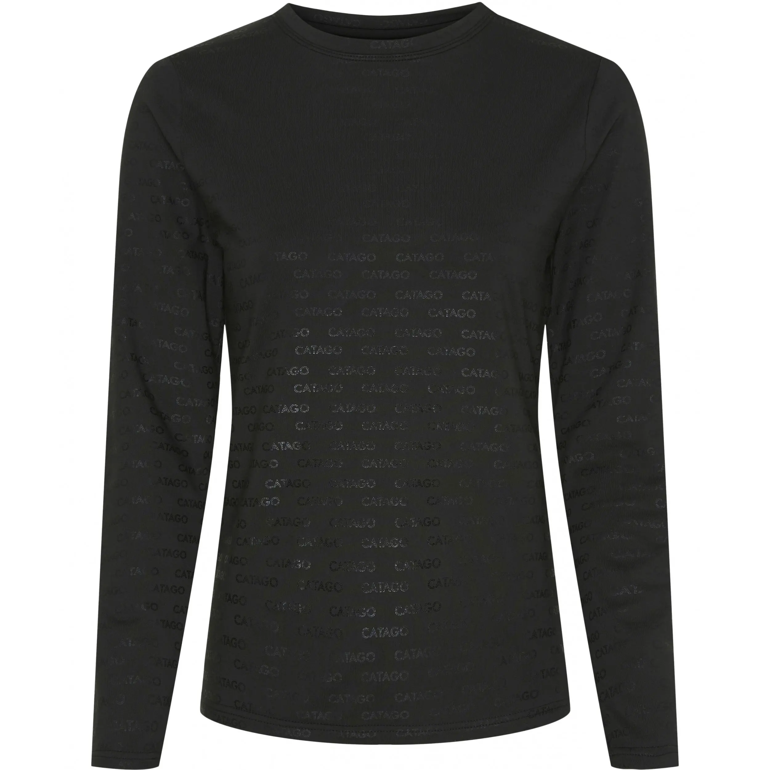 Damen Funktionsshirt Langarm AMINA Logo schwarz