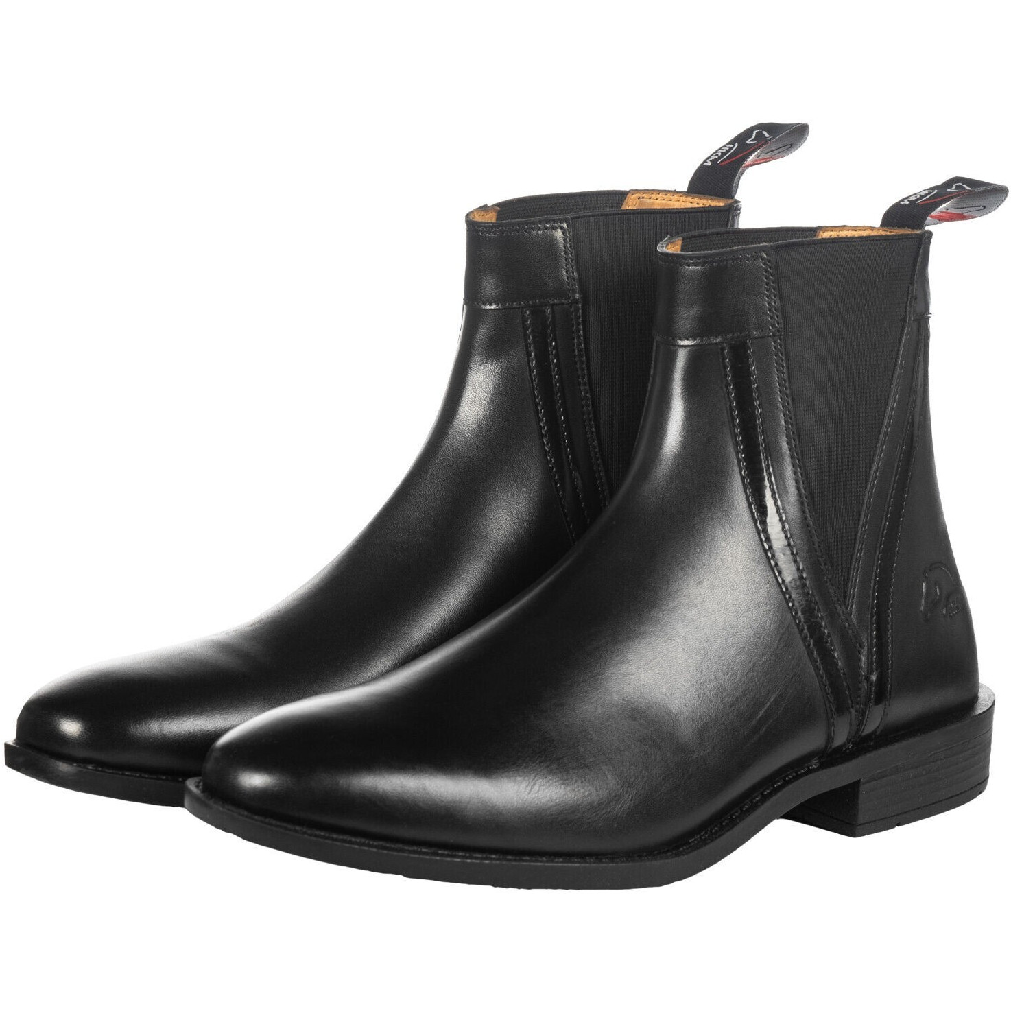 Damen Jodhpur Reitstiefeletten LACK Echtleder schwarz