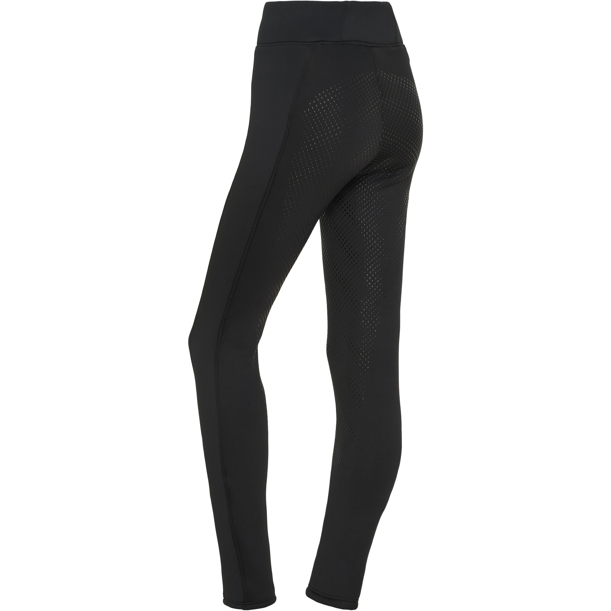 Winter Damen Reitleggings Silikon Vollbesatz PANOLA Teddy schwarz