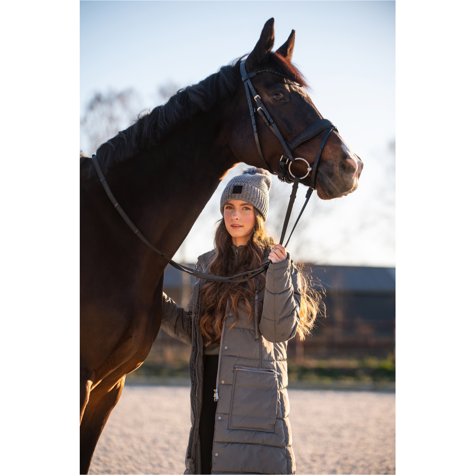 Winter Damen Reitmantel CANDICE asphalt Winter Damen Reitmantel CANDICE asphalt