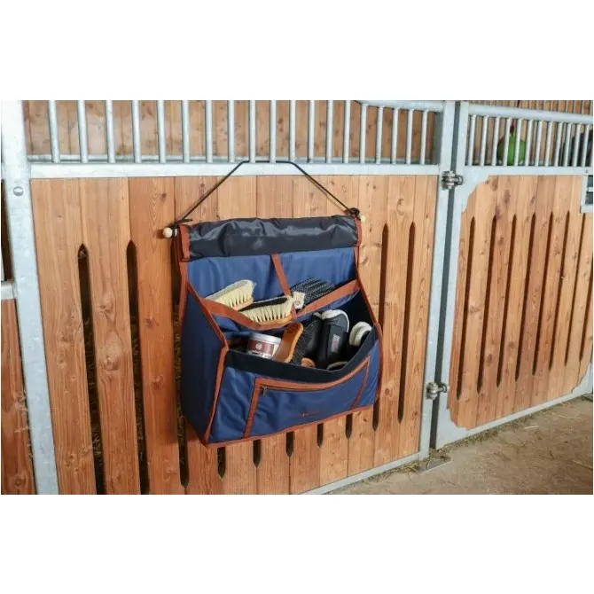 Boxentasche MILANO navy/camel 66x25x60cm