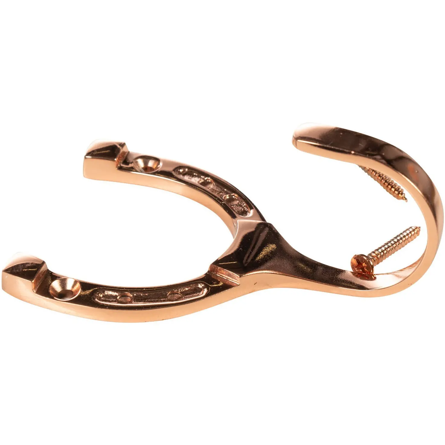 Stallhaken aus Messing HUFEISEN kupfer