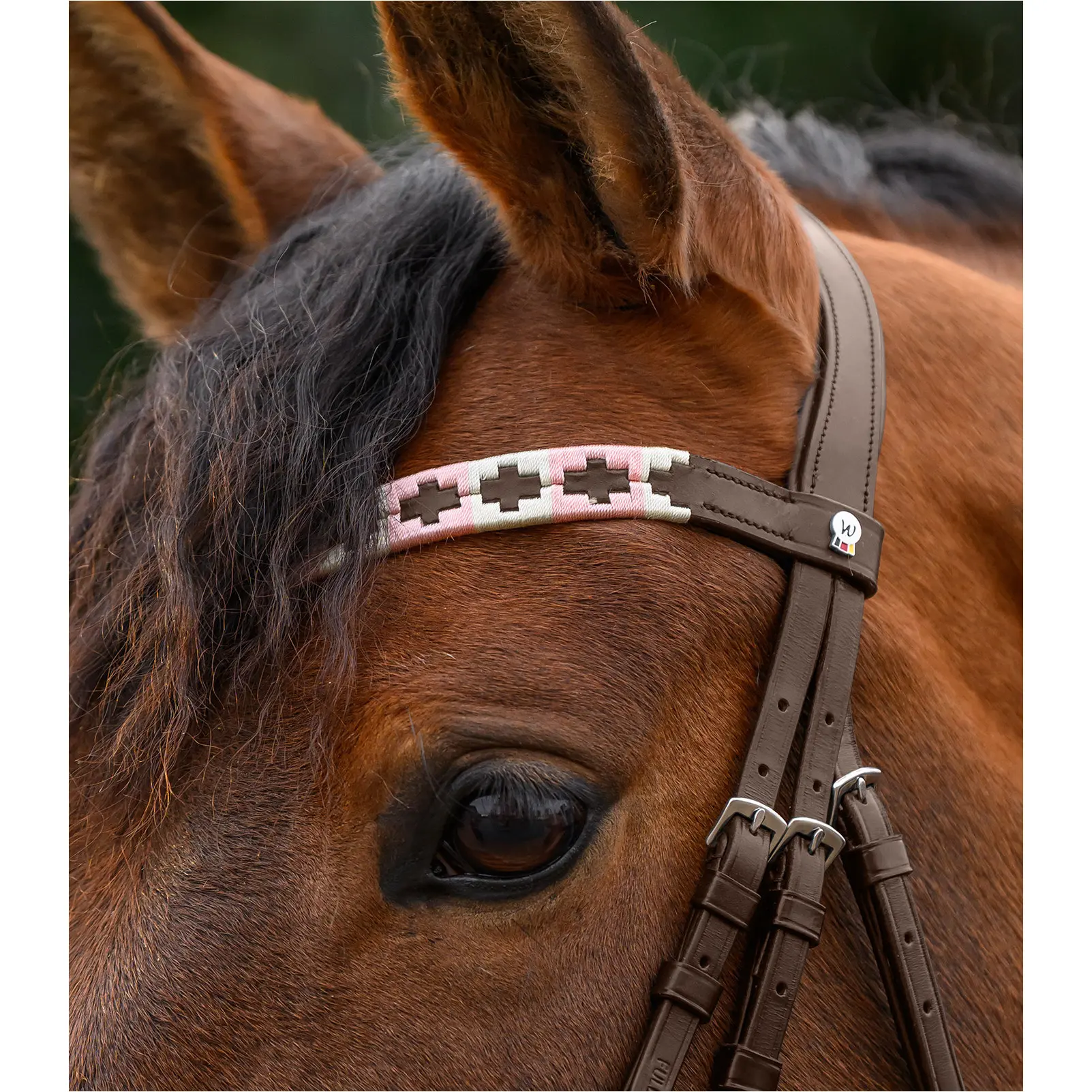 Stirnband POLO X-Line braun-rosa/beige