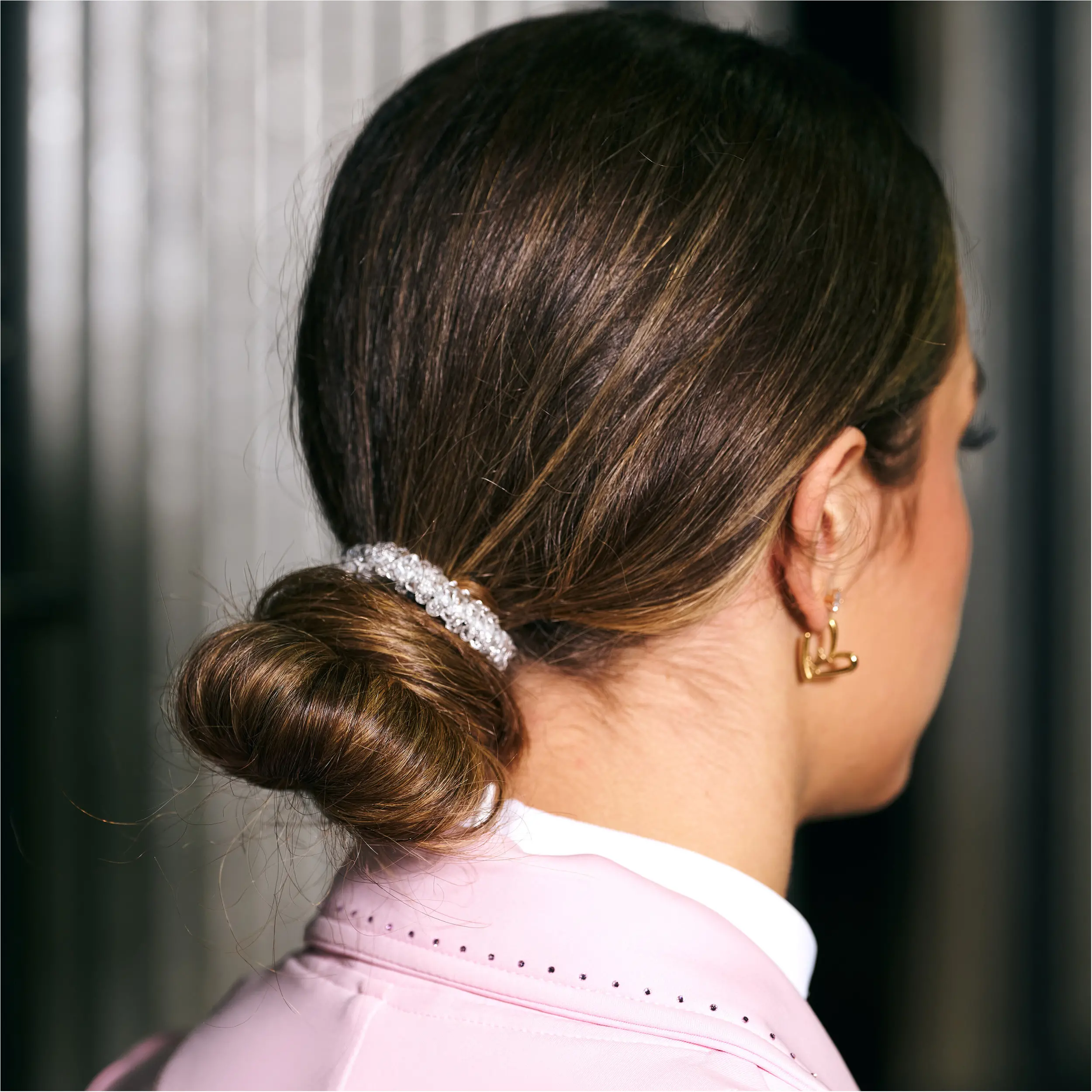 Damen Haargummi mit Strass IRH weiß
