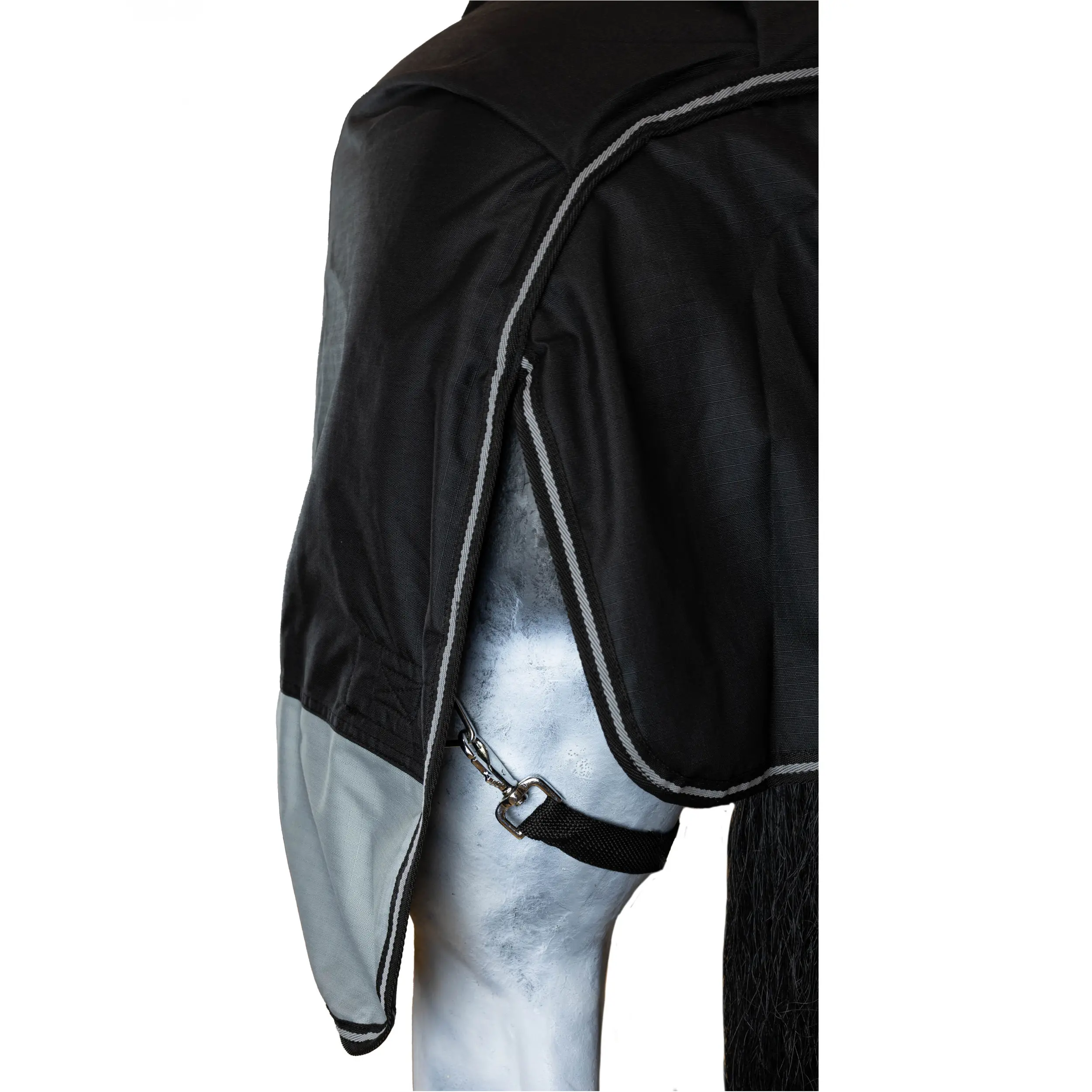 Weidedecke Full Neck Polarfleece 600D BASICLINE schwarz/grau