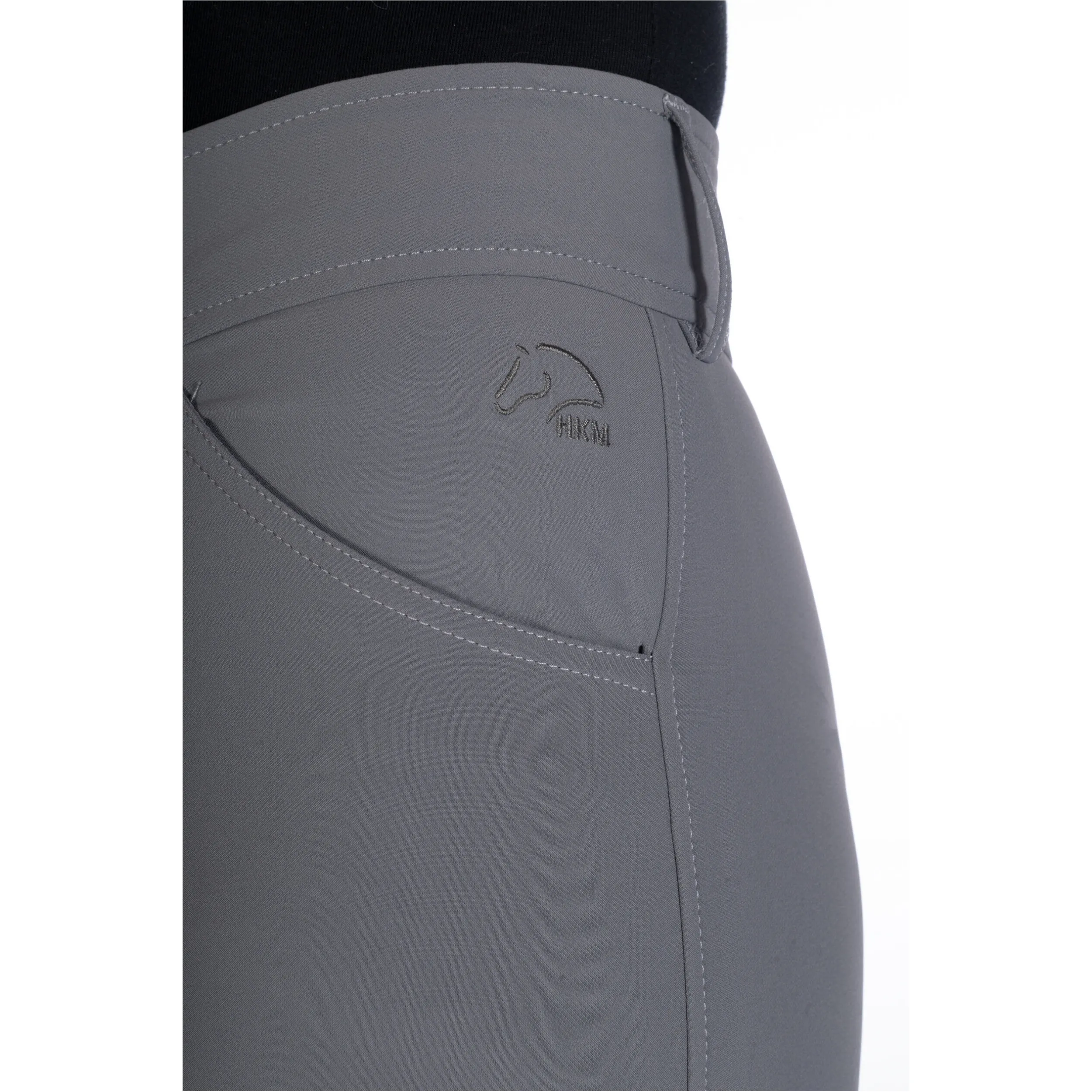 Damen Reithose Silikon Kniebesatz TAMPA grau