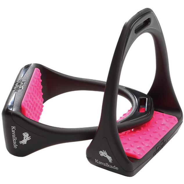 Steigbügel REFLEX schwarz/pink