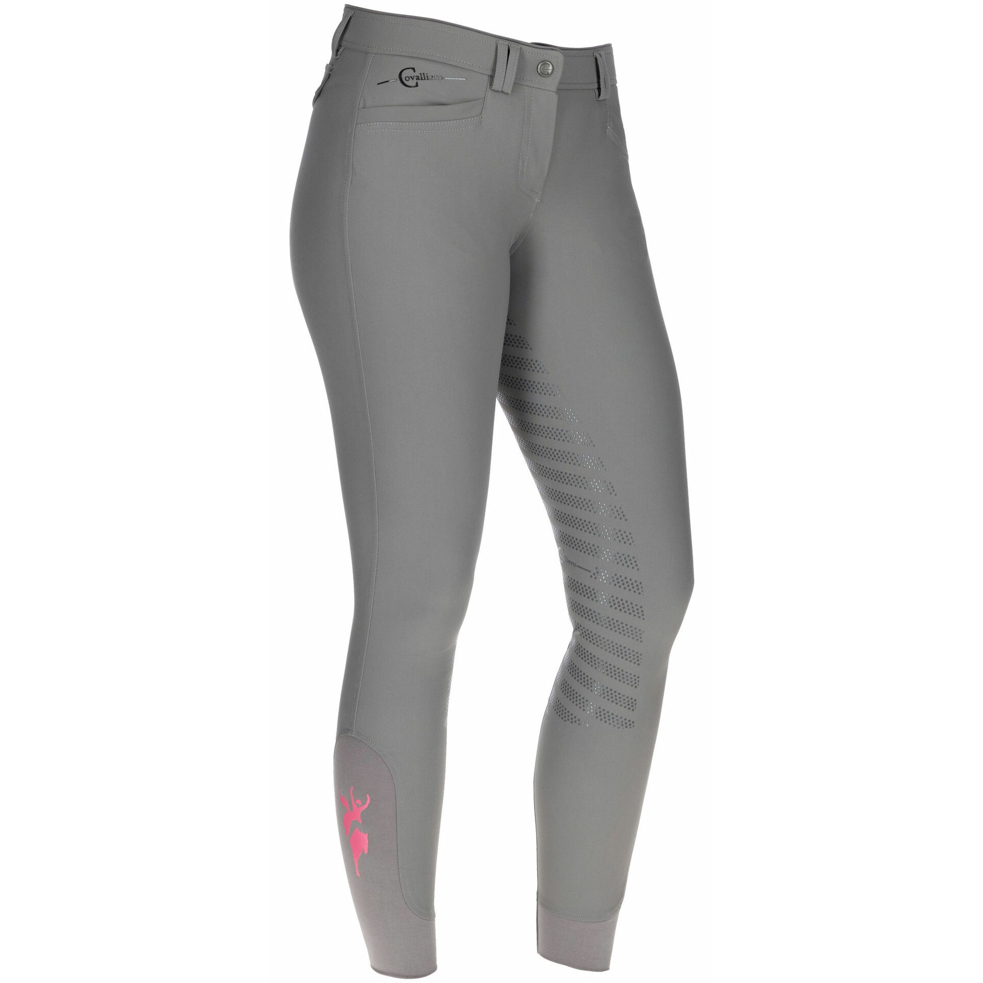Damen Reithose Silikon Vollbesatz JANNE x PINKRIBBON graphite