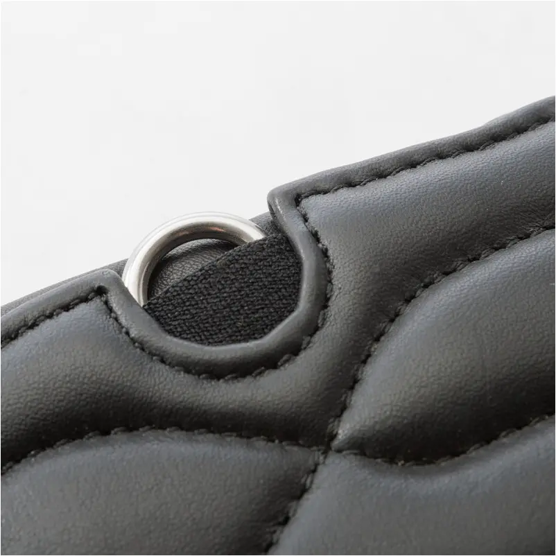 Ledersattelgurt mit Elast COMFORT Softleder schwarz
