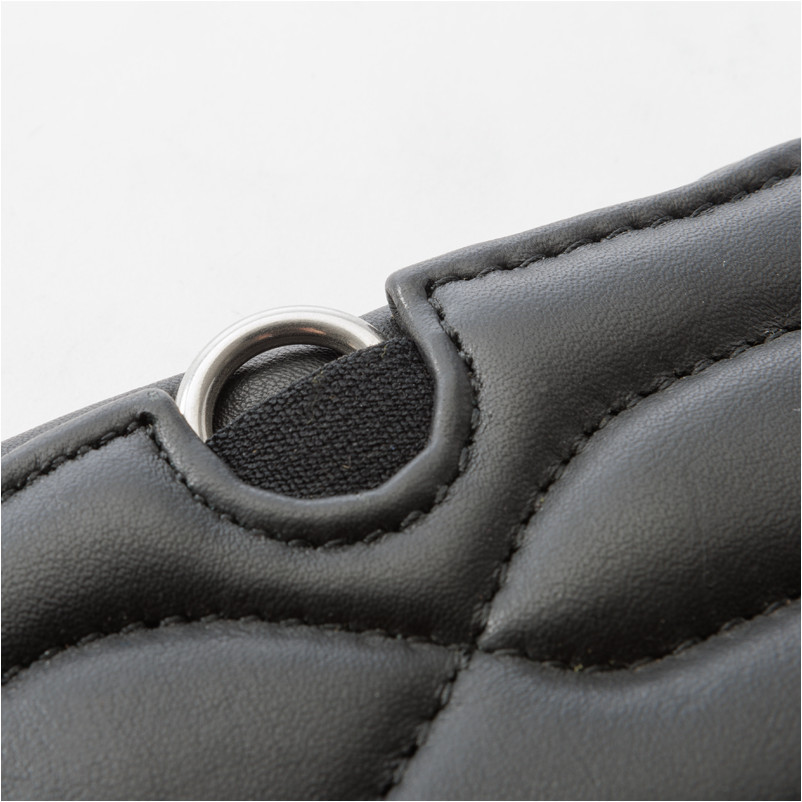 Ledersattelgurt mit Elast COMFORT Softleder schwarz