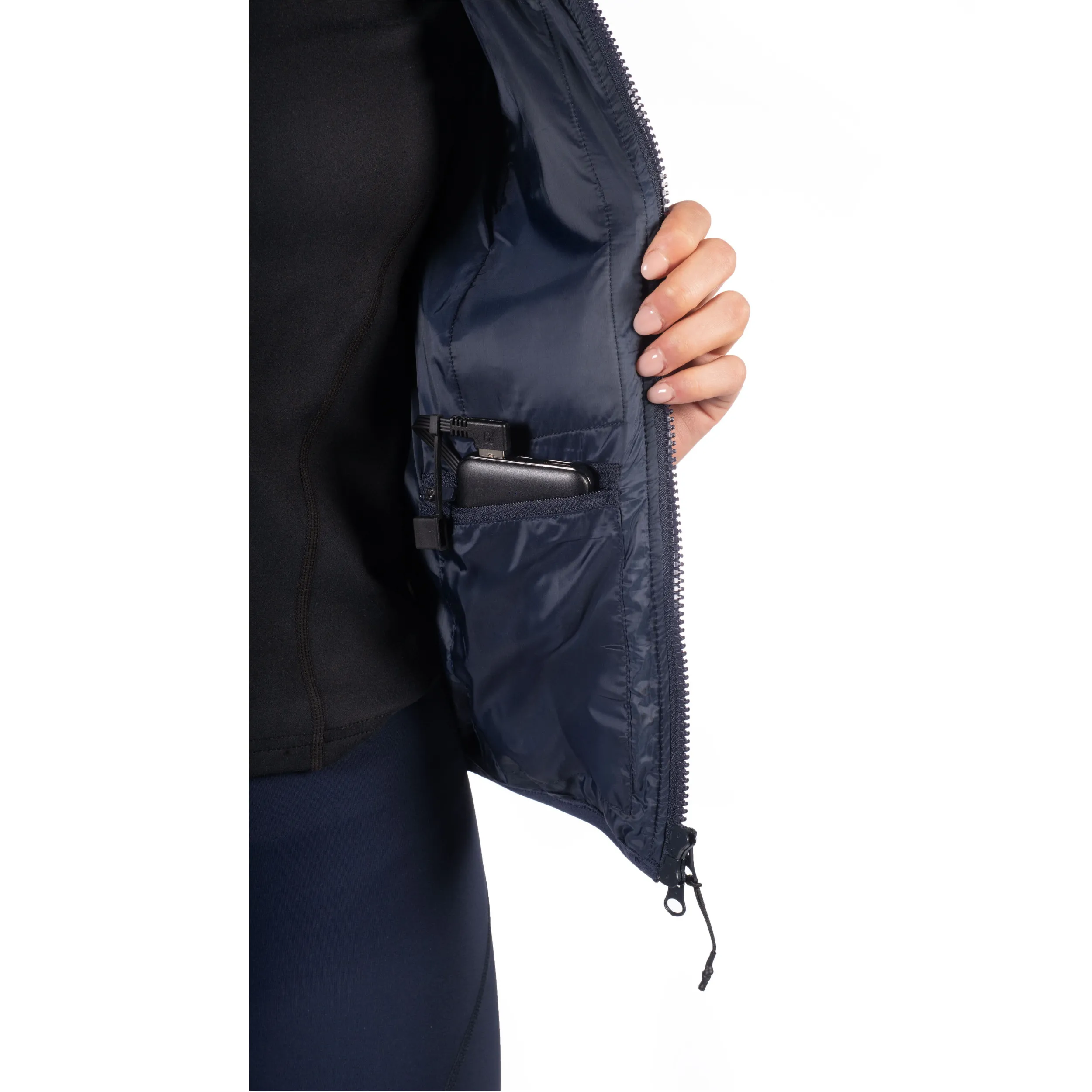 Winter Damen Heizweste SLIMLINE STYLE dunkelblau