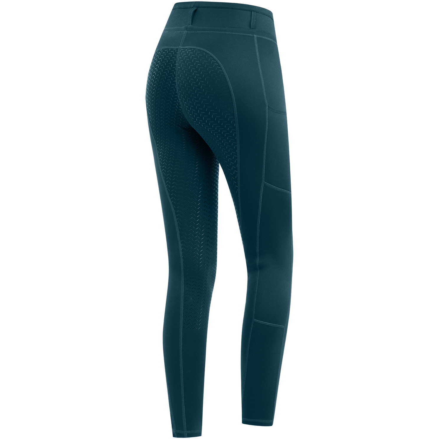 Winter Kinder Reitleggings Silikon Vollbesatz ELLA petrolblau