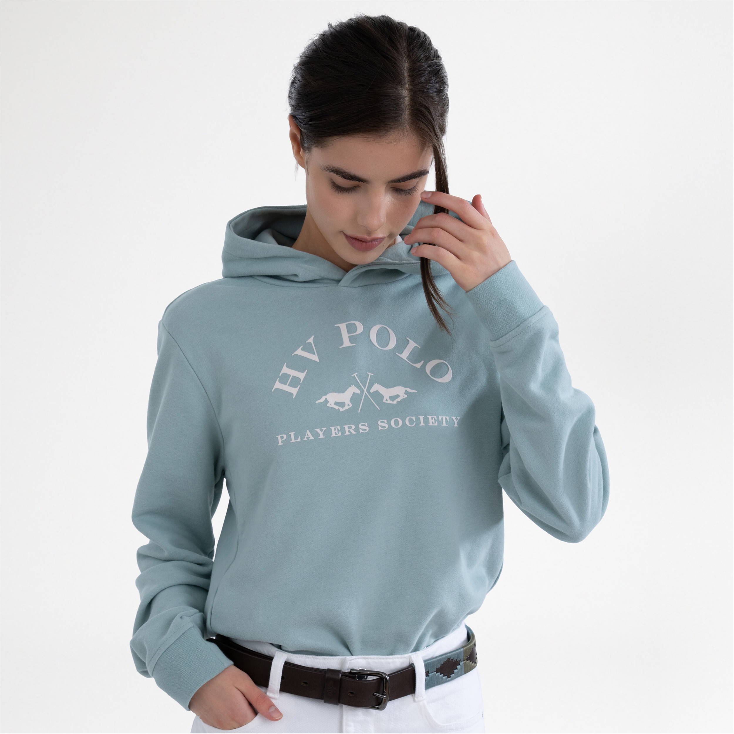 Damen Hoodie HVPJewel aqua sky