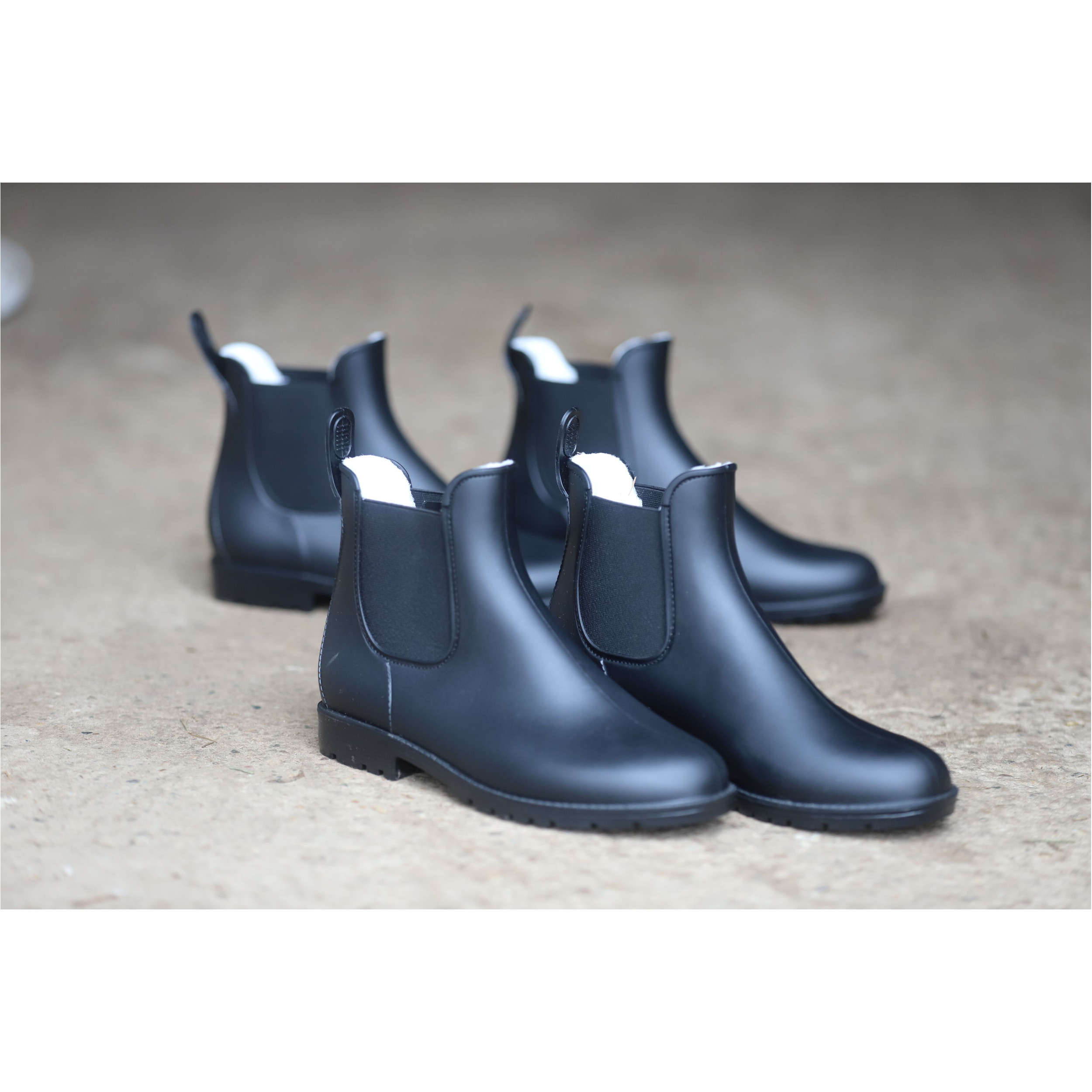 Winter Jodhpur Gummistiefeletten mit Teddyfutter BASICLINE schwarz