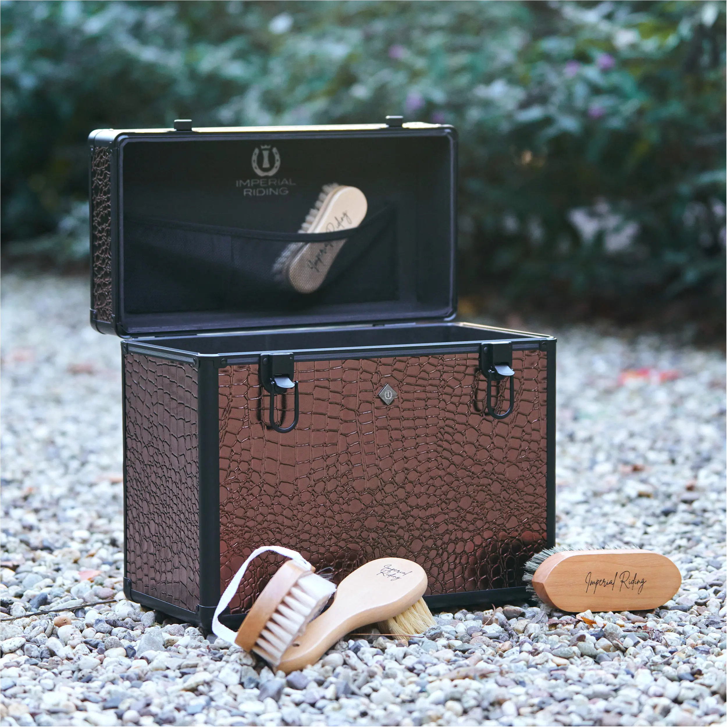 Putzbox IRHBasic Slim line braun/braun croco