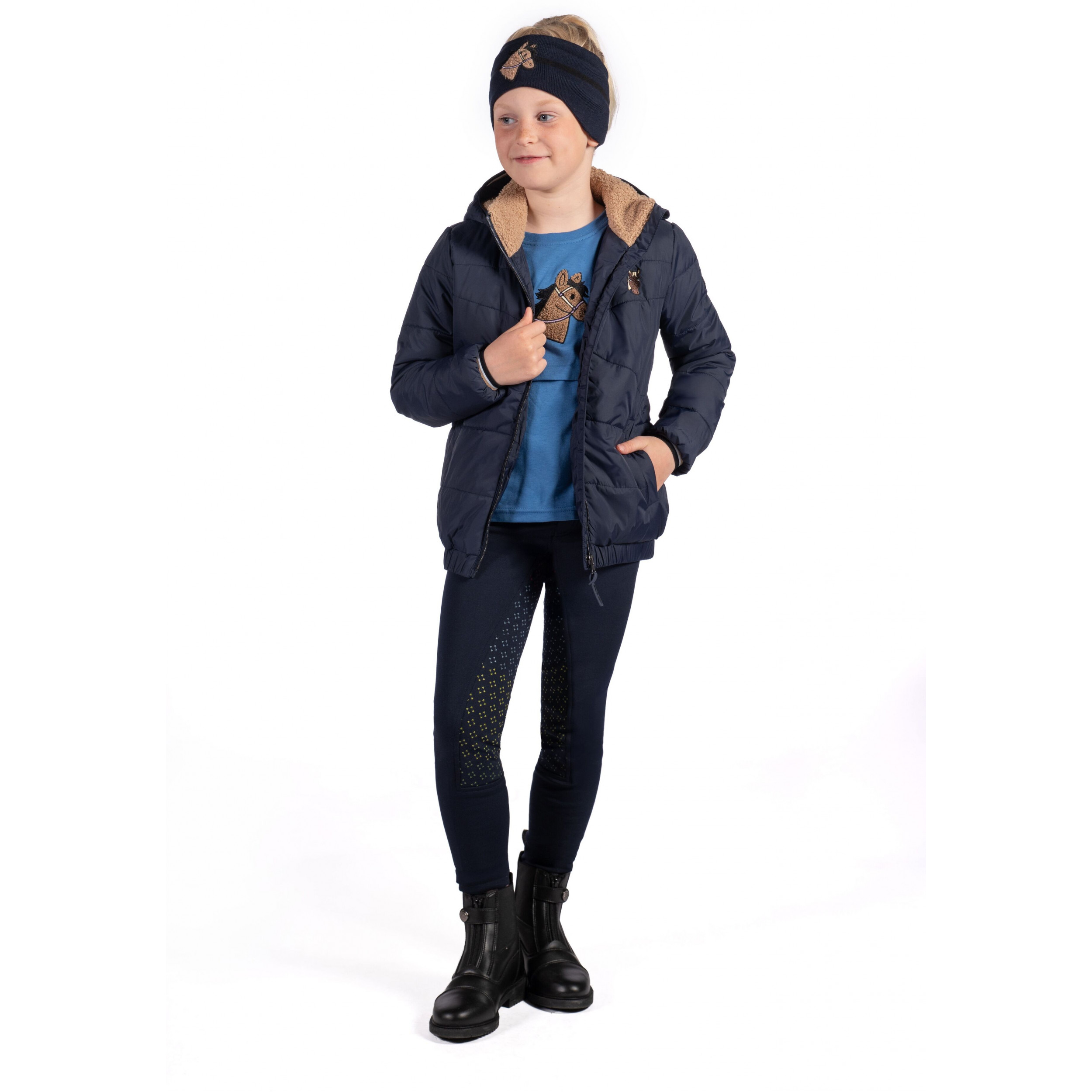 Winter Kinder Stirnband MIA dunkelblau