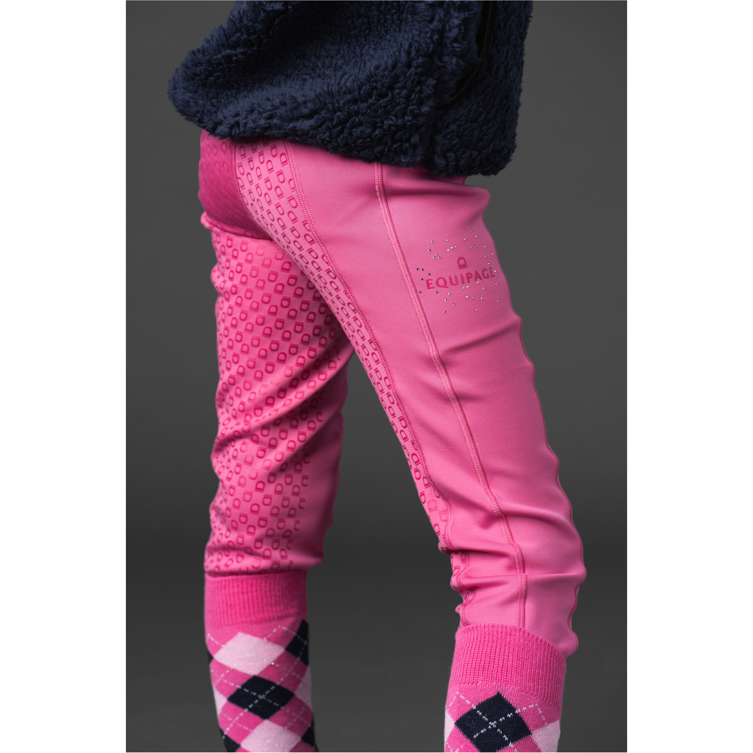 Winter Kinder Reitleggings Silikon Vollbesatz SOPHIA phlox pink Winter Kinder Reitleggings Silikon Vollbesatz SOPHIA phlox pink