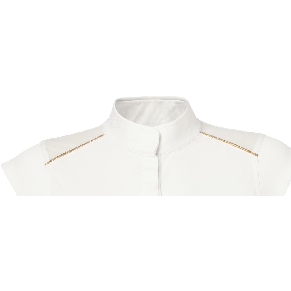 Damen Turnier-Poloshirt BRÜSSEL mit Mesheinsätzen weiß
