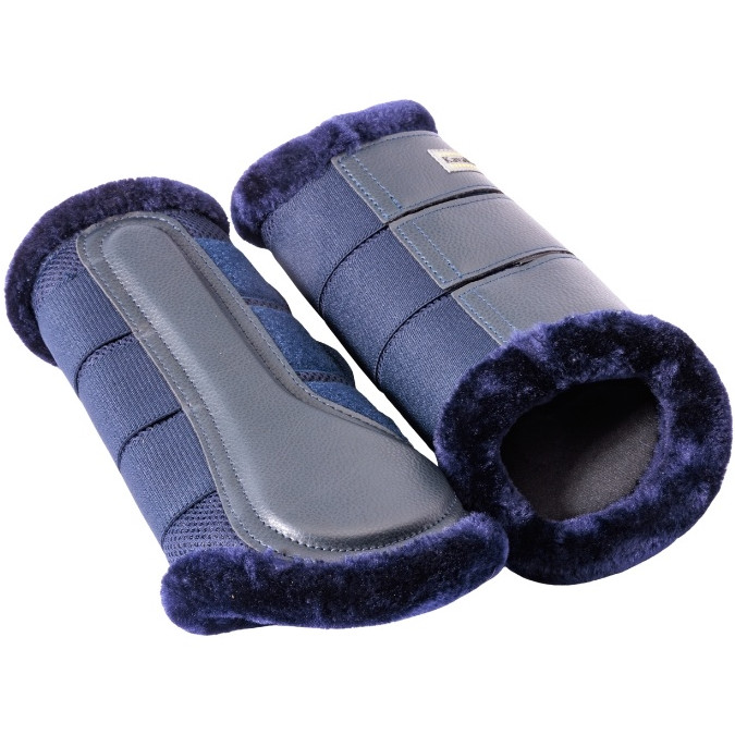 Gamaschen mit Kunstfell ANATOMIC MESH blau