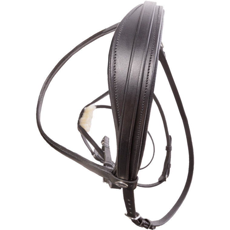 Trensenzaum mit mexikanischem Reithalfter CARLOS schwarz